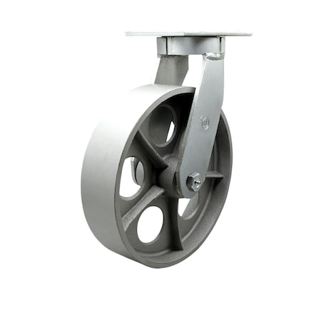 Service Caster 12'' Extra Heavy Duty Semi Steel Cast Iron Wheel Swivel Top Plate Caster CRAN-SCC-KP92S1230-SSR
